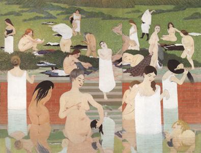 Felix  Vallotton Bathing on a Summer Evening (mk19) china oil painting image